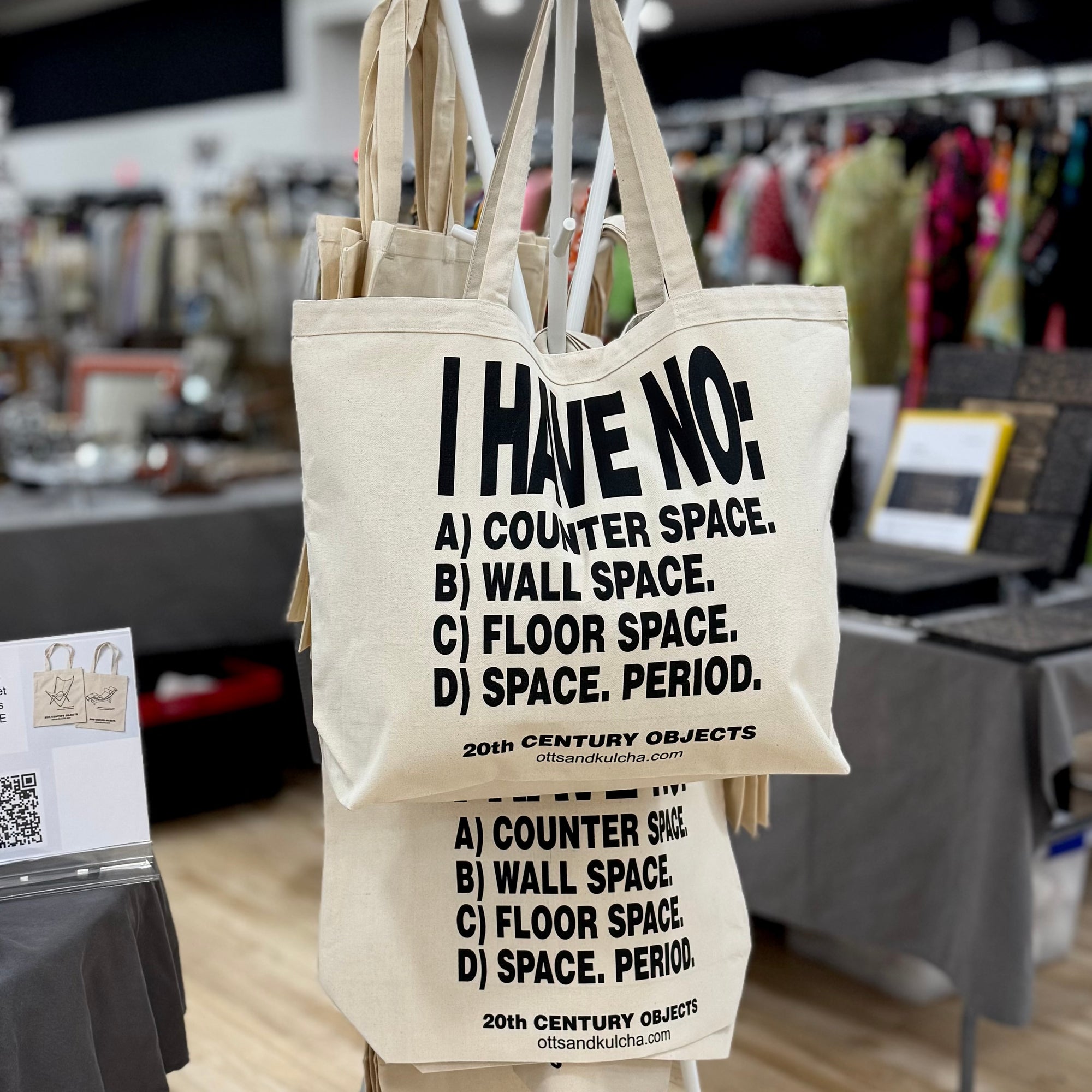 I HAVE NO: Oversized Canvas Tote
