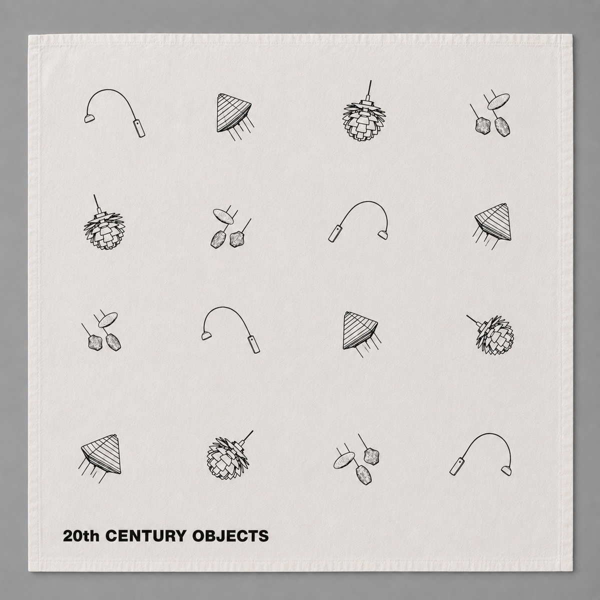 Icons Tea Towels 01: Lamps + Chairs