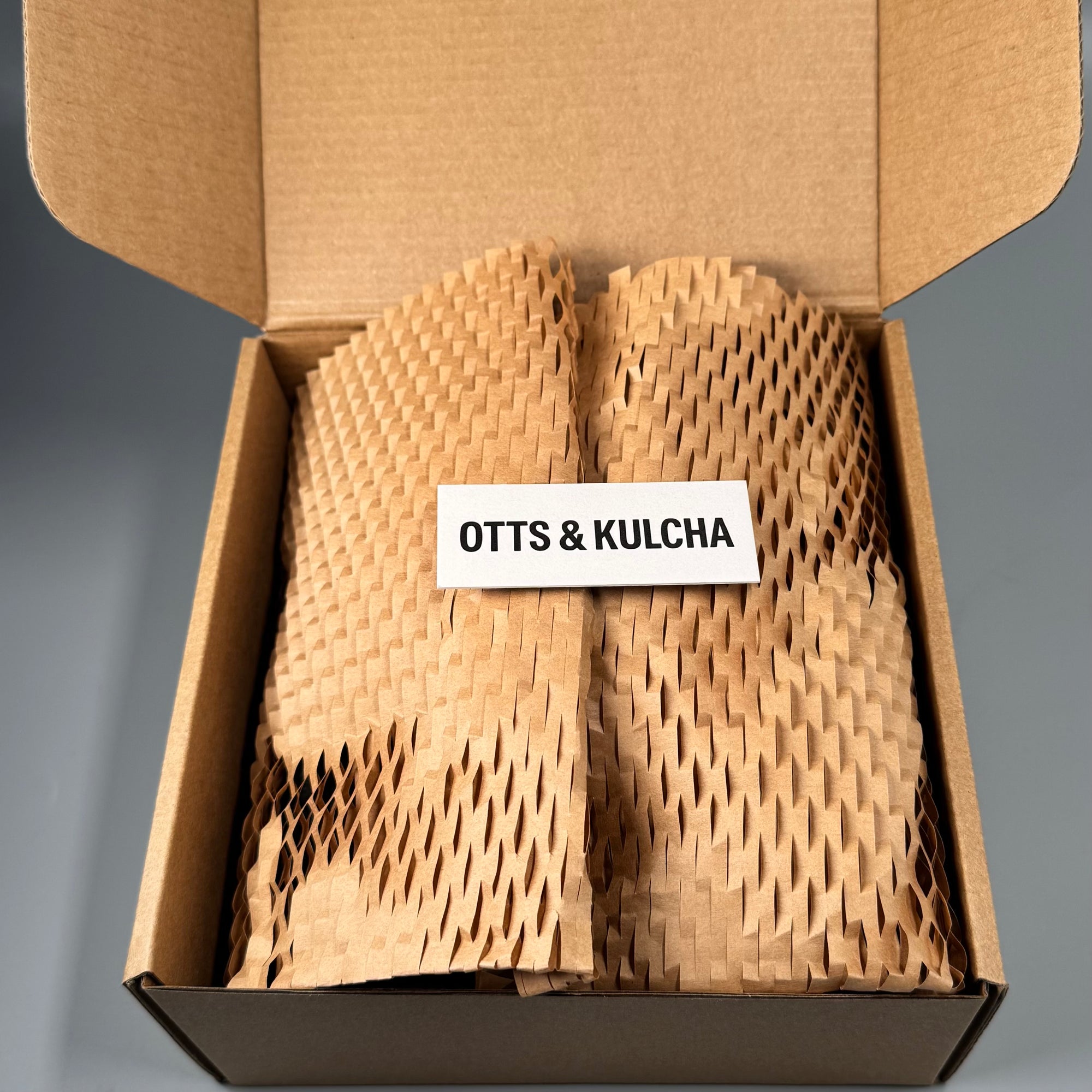 gift box with kraft honeycomb filler